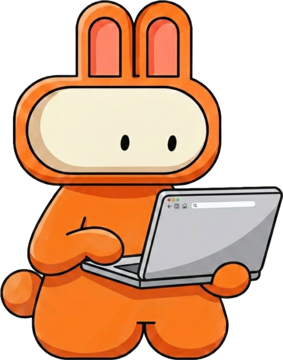 Robbie on a laptop